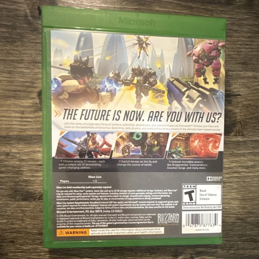 Overwatch Origins Edition Xbox One Shooter Game T-Teen 2016 NTSC-U/C Blizzard